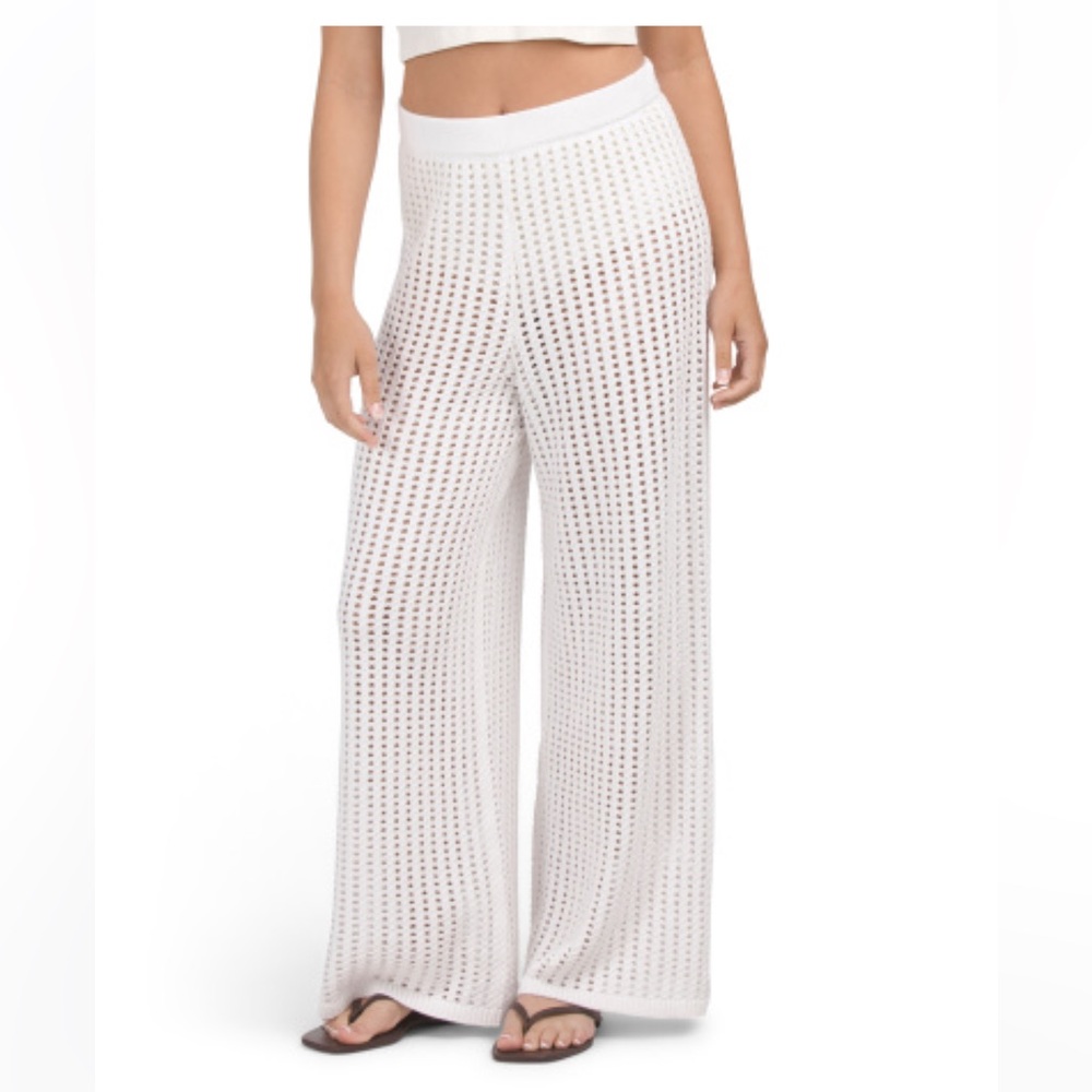 525 America “Lindsey”White Crochet Pants